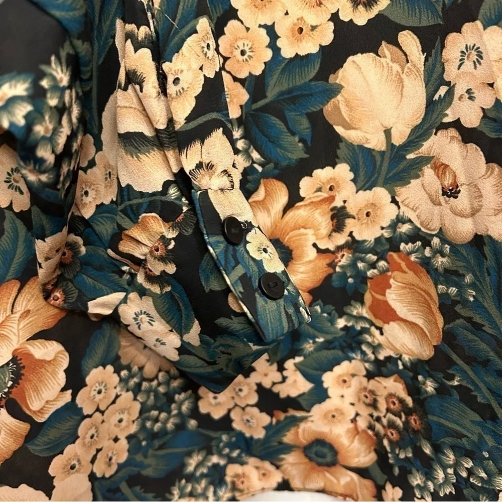 Zara Floral Polka Dot Blouse/Small - Picture 6 of 7